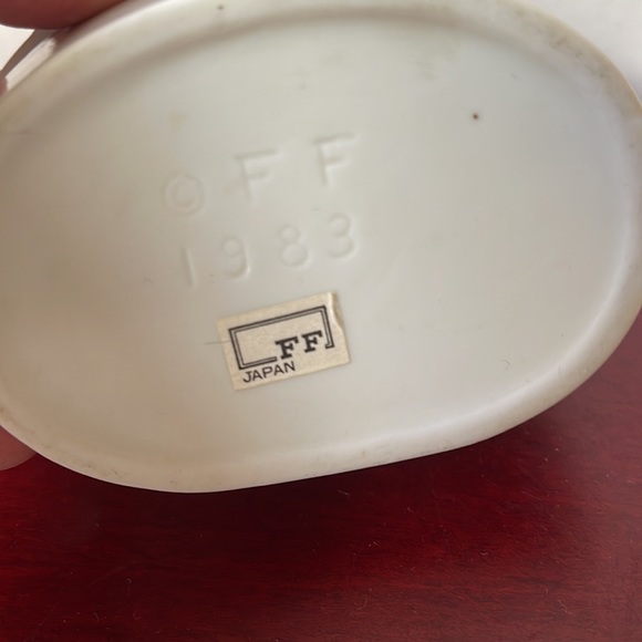 Vintage Fitz and Floyd 1983 trinket box jewelry case floral iris design stamped - Picture 4 of 7